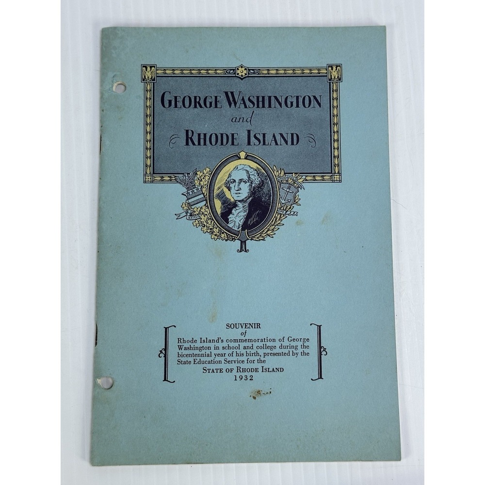 Vintage George Washington & Rhode Island GW Bicentennial Souvenir 1932